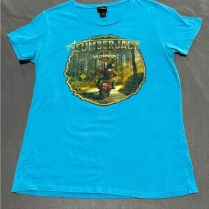 Harley-Davidson Bright Turquoise Lumberjack Motorcycle Tee